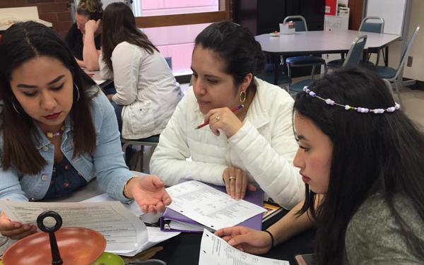 women studying